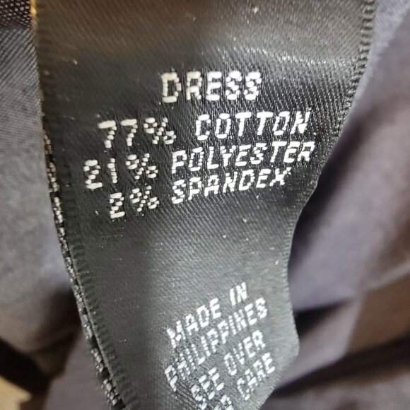 ALYX Classic Little Blue Dress Short Sleeve Career Zipper Up Back Size 16 EUC - Picture 8 of 10